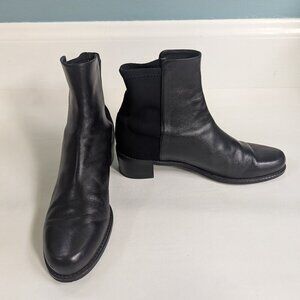 Stuart Weitzman Women's Easy On Reserve Leather Chelsea Boot Size 9.5 Black